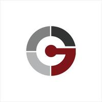 initial letter gc or cg logo vector design