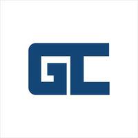 initial letter gc or cg logo vector design