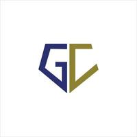 inicial letra GC o cg logo vector diseño