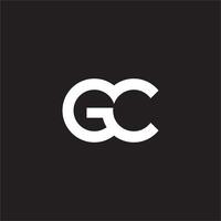 initial letter gc or cg logo vector design