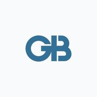 Initial letter bg logo or gb logo vector design template