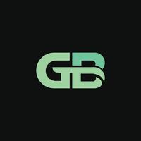 Initial letter bg logo or gb logo vector design template