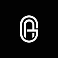 Initial letter ag or ga logo design template vector