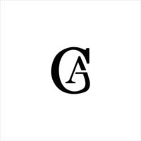 Initial letter ag or ga logo design template vector