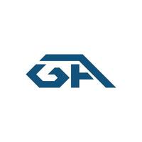 Initial letter ag or ga logo design template vector