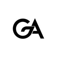 Initial letter ag or ga logo design template vector