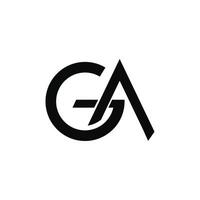 Initial letter ag or ga logo design template vector