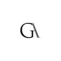 Initial letter ag or ga logo design template vector