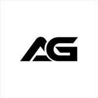 Initial letter ag or ga logo design template vector