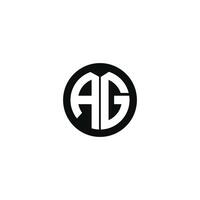 Initial letter ag or ga logo design template vector