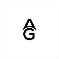 Initial letter ag or ga logo design template vector