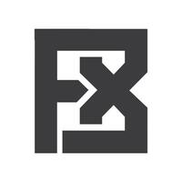 inicial letra fx logo o xf logo vector diseño modelo