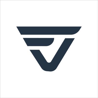 Initial letter fv logo or vf logo vector design template