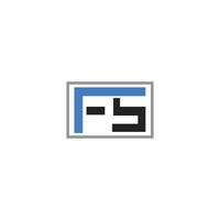 initial letter fs or sf logo vector design