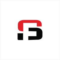 initial letter fs or sf logo vector design