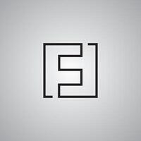 initial letter fs or sf logo vector design