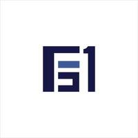 initial letter fs or sf logo vector design