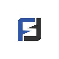 initial letter fs or sf logo vector design