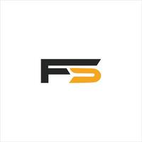 inicial letra fs o sf logo vector diseño