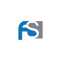 initial letter fs or sf logo vector design