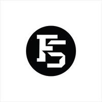 initial letter fs or sf logo vector design