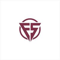 initial letter fs or sf logo vector design