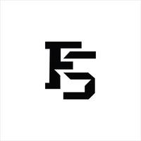 initial letter fs or sf logo vector design