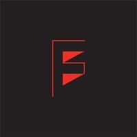 initial letter fs or sf logo vector design