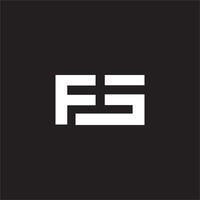 initial letter fs or sf logo vector design