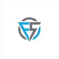 initial letter fs or sf logo vector design