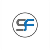 initial letter fs or sf logo vector design