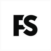initial letter fs or sf logo vector design