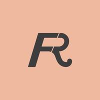 initial letter fr or rf logo vector designs