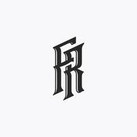 initial letter fr or rf logo vector designs