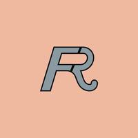 initial letter fr or rf logo vector designs