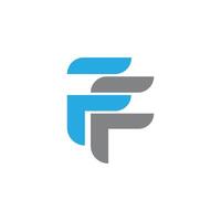 Initial letter ff logo or f logo vector design template