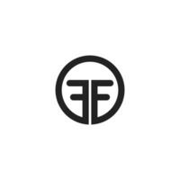 Initial letter ff logo or f logo vector design template