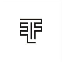 Initial letter ff logo or f logo vector design template