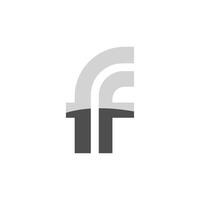 Initial letter ff logo or f logo vector design template