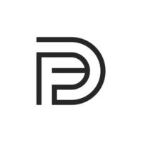 Initial fd letter logo vector template design. Linked letter df logo design.