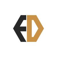 Initial fd letter logo vector template design. Linked letter df logo design.