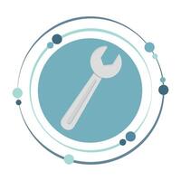 Isolated tool graphic icon symbol of a wrench vector