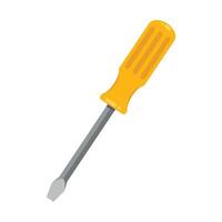 Flathead screwdriver tool graphic icon symbol vector