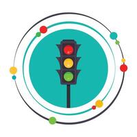 Traffic stop light vector illustration graphic icon symbol