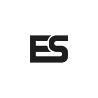 initial letter es or se logo vector logo design