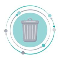 Delete or trash vector illustration isolated graphic icon symbol