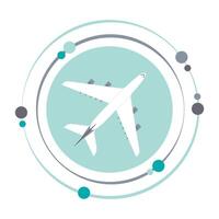 Passenger airplane graphic icon symbol vector