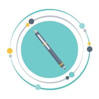 Isolated pen mechanical pencil graphic icon symbol vector