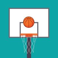 Basketball backboard and hoop vector illustration graphic background