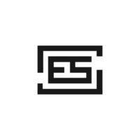 initial letter es or se logo vector logo design